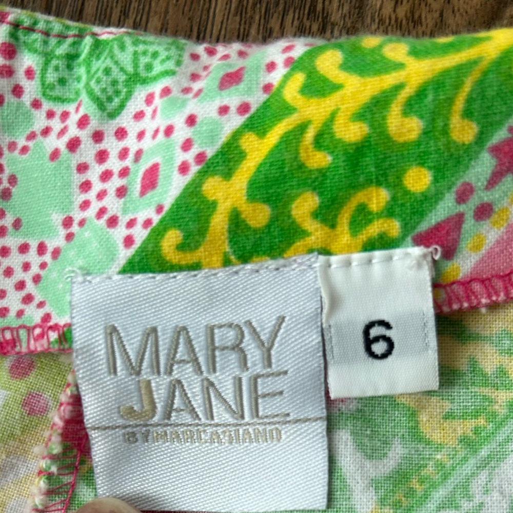 Y2K MARY JANE MARCASIANO Patchwork Paisley Ankle Pants Preppy Resort Statement 6 - Picture 2 of 12